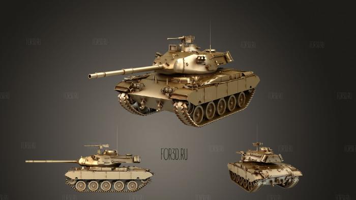 M41D Tank stl model for CNC